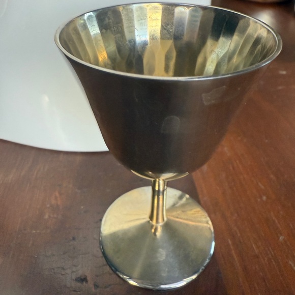24K Gold Plated Mini Travel Wine Chalice 3.5” - Picture 1 of 8